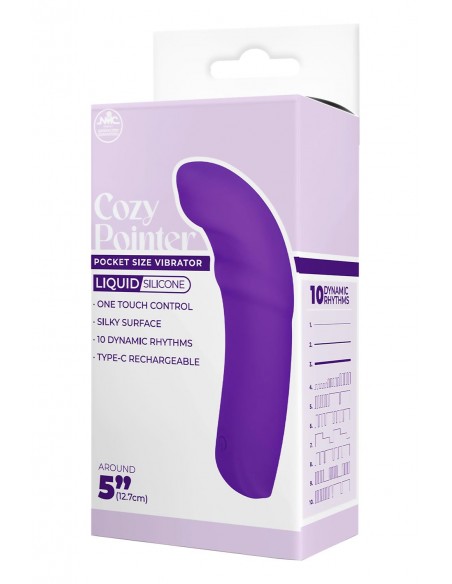 NMC 5 INCH SILICONE 10 FUNCTION VIBRATOR PURPLE