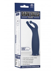 NMC 5 INCH RECHARGEABLE SILICONE 10 FUNCTIONS SPEED VIBRATOR BLUE 2