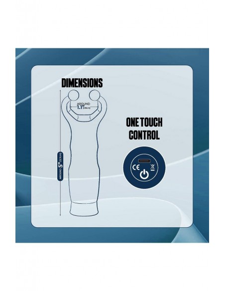 NMC 5 INCH RECHARGEABLE SILICONE 10 FUNCTIONS SPEED VIBRATOR BLUE