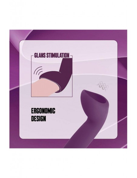 NMC 5.5 INCH RECHARGEABLE SILICONE 10 FUNCTIONS SPEED GLANS STIMULATOR PURPLE