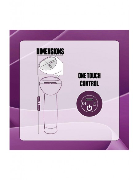 NMC 5.5 INCH RECHARGEABLE SILICONE 10 FUNCTIONS SPEED GLANS STIMULATOR PURPLE
