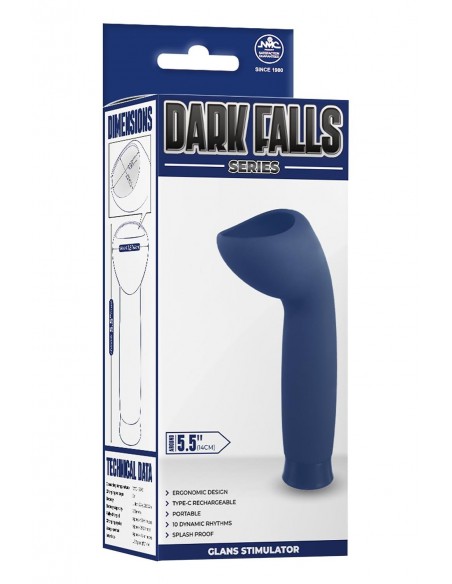 NMC 5.5 INCH RECHARGEABLE SILICONE 10 FUNCTIONS SPEED GLANS STIMULATOR BLUE