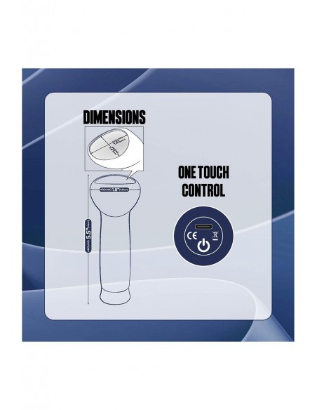 NMC 5.5 INCH RECHARGEABLE SILICONE 10 FUNCTIONS SPEED GLANS STIMULATOR BLUE