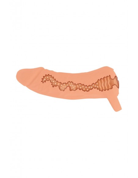 NMC TWO IN ONE 7 INCH PENIS EXTENDER AND MASTURBATOR FLESH