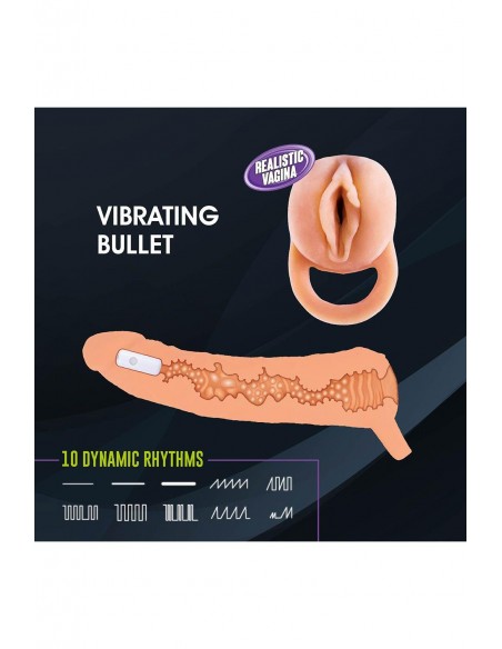 NMC 9 INCH TPE EXTENSION SLEEVE WITH REMOTE CONTROL BULLET