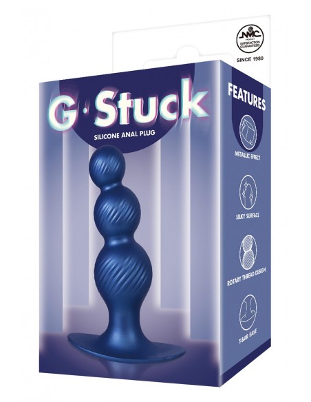 NMC 5 INCH SILICONE ANAL PLUG IN METALLIC BLUE