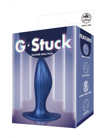 NMC 4.5 INCH SILICONE ANAL PLUG METALLIC BLUE