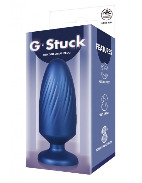 NMC 5 INCH SILICONE ANAL PLUG METALLIC BLUE