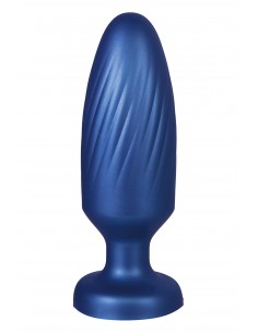 NMC 4 INCH SILICONE ANAL PLUG METALLIC BLUE