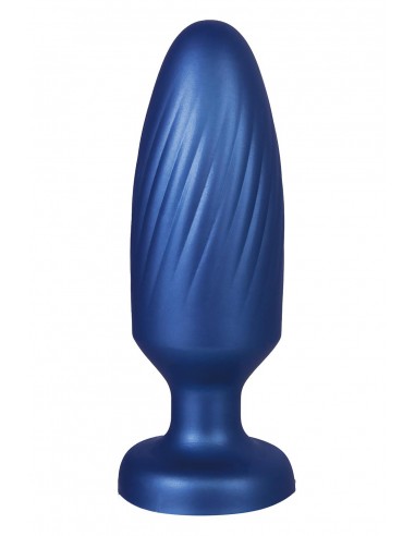 NMC 4 INCH SILICONE ANAL PLUG METALLIC BLUE
