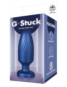 NMC 4 INCH SILICONE ANAL PLUG METALLIC BLUE 2