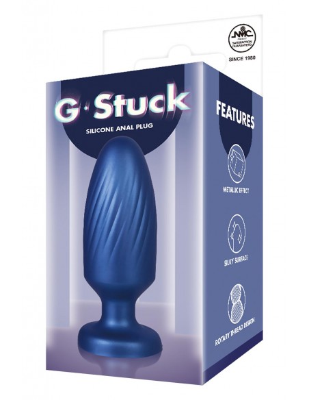 NMC 4 INCH SILICONE ANAL PLUG METALLIC BLUE