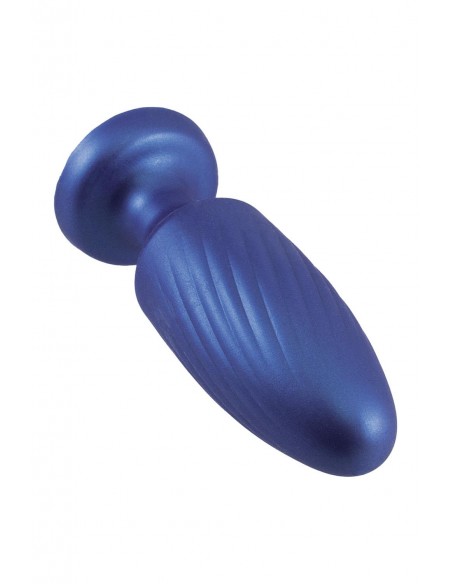 NMC 4 INCH SILICONE ANAL PLUG METALLIC BLUE