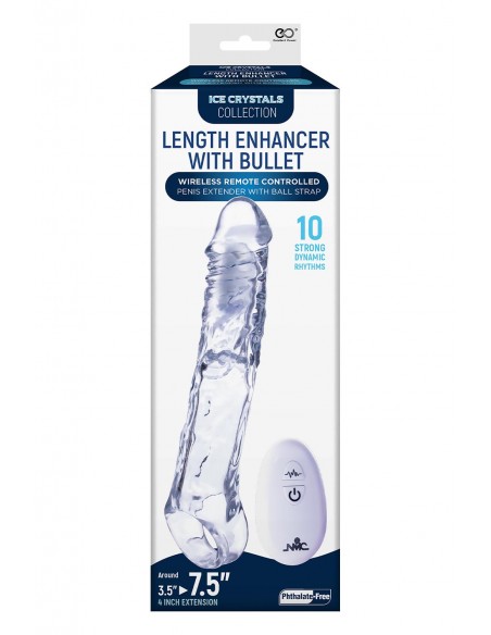 NMC 7.5 INCH TPE EXTENSION SLEEVE WITH 10 FUNCTION SPEED BULLET