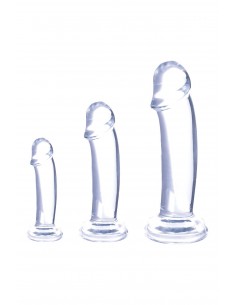NMC TRIPLE LOVER - 3 IN 1 TRAINING KIT SET WITH 3 DIFFERENT SIZE DILDO CLEAR