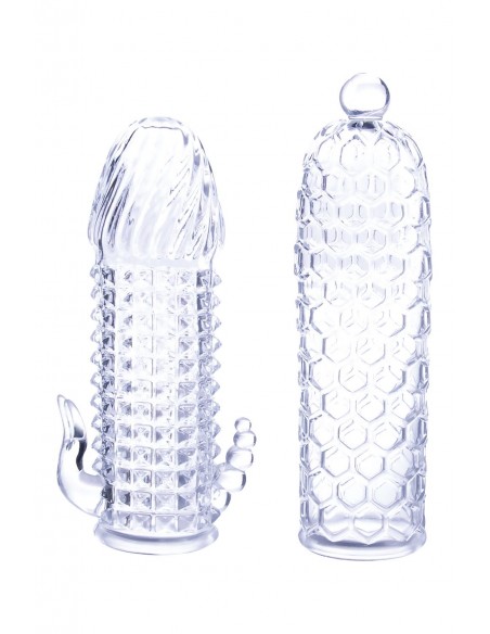 NMC 2 SEDUCTIVE TICKLER SLEEVES SET CLEAR