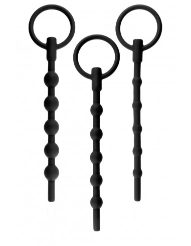 NMC 3 IN 1 SILICONE URETHRAL SOUND KIT SET BLACK