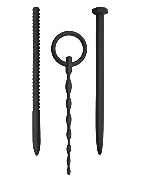 NMC 3 IN 1 SILICONE URETHRAL SOUND KIT SET BLACK
