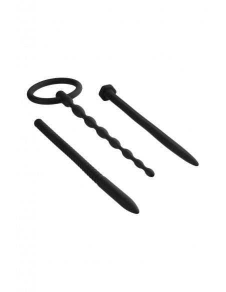 NMC 3 IN 1 SILICONE URETHRAL SOUND KIT SET BLACK