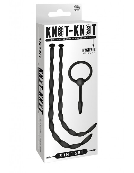 NMC 3 IN 1 SILICONE URETHRAL SOUND KIT SET BLACK