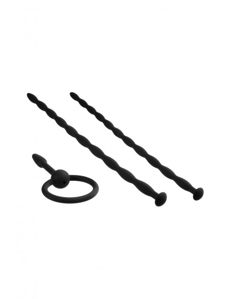 NMC 3 IN 1 SILICONE URETHRAL SOUND KIT SET BLACK
