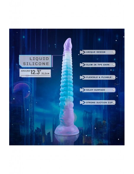 NMC 12 INCH SILICONE MONSTER DILDO GLOW IN THE DARK