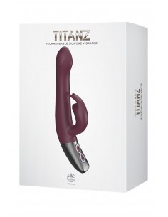 NMC 8.5 INCH SILICONE RECHARGEABLE VIBRATOR RUBINE RED 2
