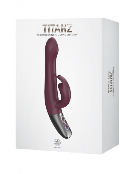 NMC 8.5 INCH SILICONE RECHARGEABLE VIBRATOR RUBINE RED