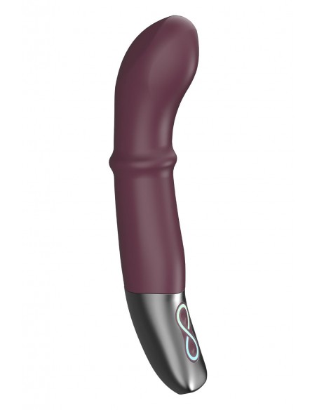 NMC 7 INCH SILICONE RECHARGEABLE VIBRATOR RUBINE RED