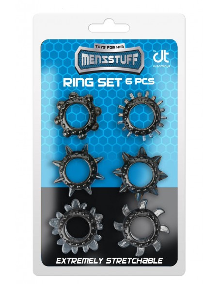 MENZSTUFF 6PC STRETCHEABLE RING SET
