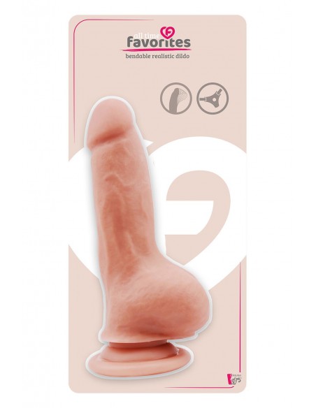 ALL TIME FAVORITES BENDABLE DILDO FLESH
