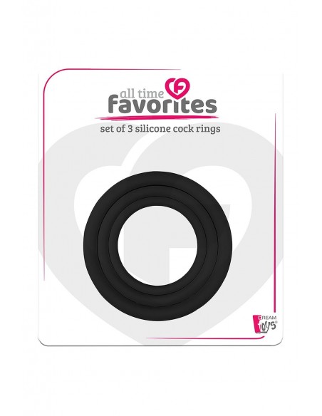 ALL TIME FAVORITES 3 SILICONE COCKRINGS