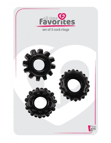 ALL TIME FAVORITES SET OF 3 COCKRINGS BLACK