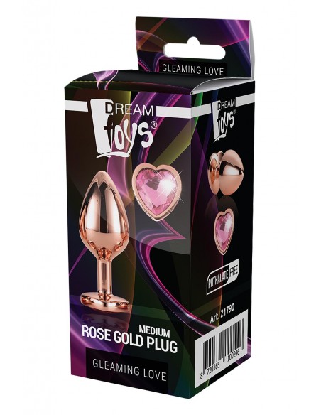 GLEAMING LOVE ROSE GOLD PLUG MEDIUM