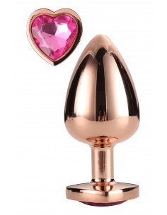 GLEAMING LOVE ROSE GOLD PLUG LARGE