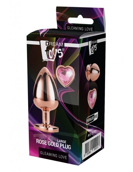 GLEAMING LOVE ROSE GOLD PLUG LARGE