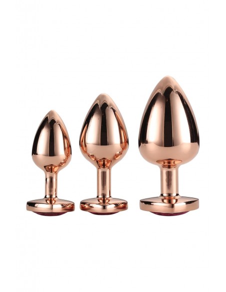GLEAMING LOVE ROSE GOLD PLUG SET