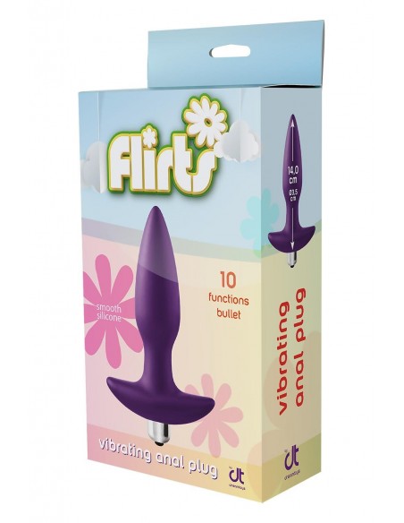 FLIRTS 10 FUNCTIONS VIBRATING PLUG PURPLE