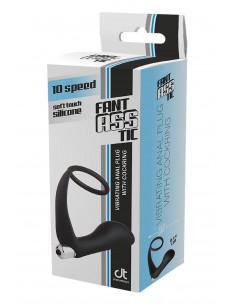 FANTASSTIC VIBRATING ANAL PLUG WITH COCKRING BLACK 2