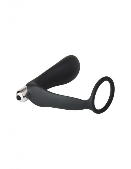 FANTASSTIC VIBRATING ANAL PLUG WITH COCKRING BLACK