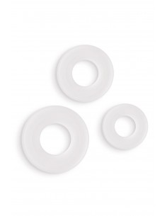 FIREFLY 3PC BUBBLE RINGS WHITE