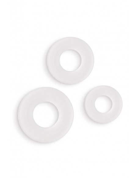 FIREFLY 3PC BUBBLE RINGS WHITE