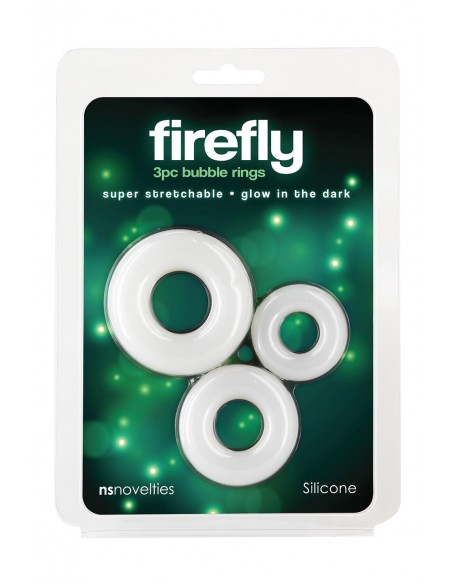 FIREFLY 3PC BUBBLE RINGS WHITE