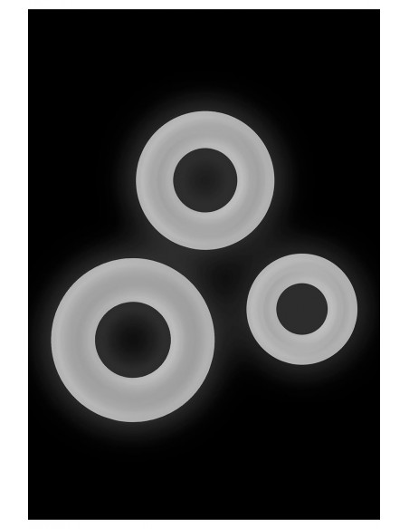 FIREFLY 3PC BUBBLE RINGS WHITE