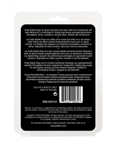 FIREFLY 3PC BUBBLE RINGS WHITE