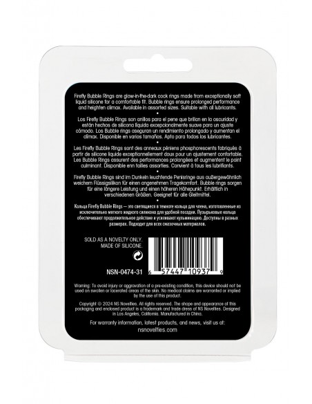 FIREFLY BUBBLE RING LARGE WHITE