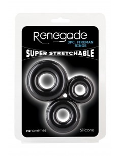 RENEGADE 3PC FIREMAN RINGS BLACK 2