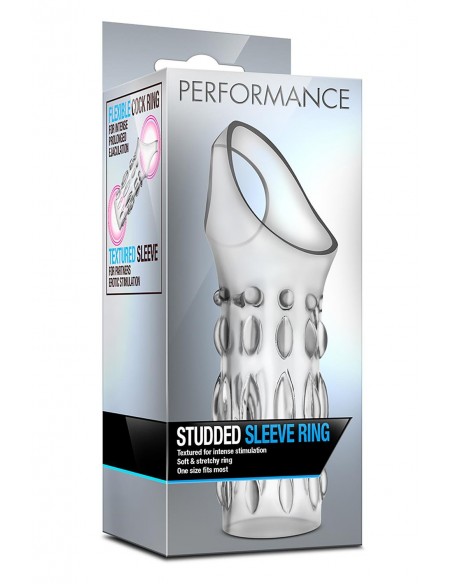 PERFORMANCE STUDDED SLEEVE RING CLEAR