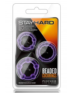STAY HARD BEADED COCKRINGS PURPLE 2