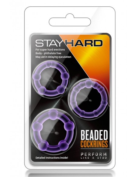 STAY HARD BEADED COCKRINGS PURPLE